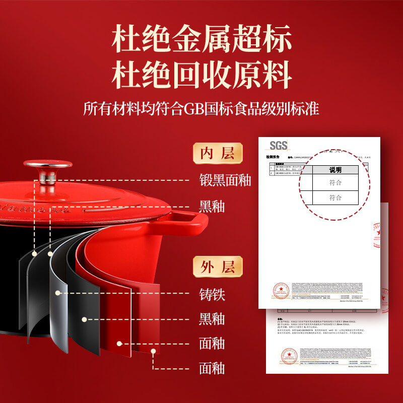 瑞士SwissDiamond珐琅锅铸铁炖锅婚嫁送礼家用多功能汤锅圣诞新年,淘宝优惠券,粉丝福利购,淘宝优惠卷