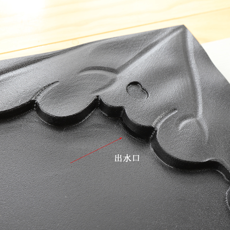 天然乌金石茶盘单盘家用简约茶具客厅整块高档石头浮雕茶台盘托盘 - 图2