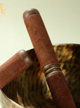 精选藏村瑜伽颂钵磨棒敲击棒颂钵云竹实木棒钵棒佛音钵碗铜磬木棍