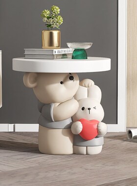 治愈系熊摆件家居装饰品客厅茶几床头柜托盘收纳置物乔迁新居礼品