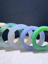 Small Yangyan Myanmar Emerald Bracelet Custom Natural Ice Seed White Bottom Green Full Circle Yang Green Live Special Film 2