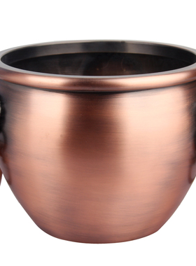 铜缸工艺礼品摆件黄铜铜烟灰缸全铜中式 铜聚宝盆缸摆件