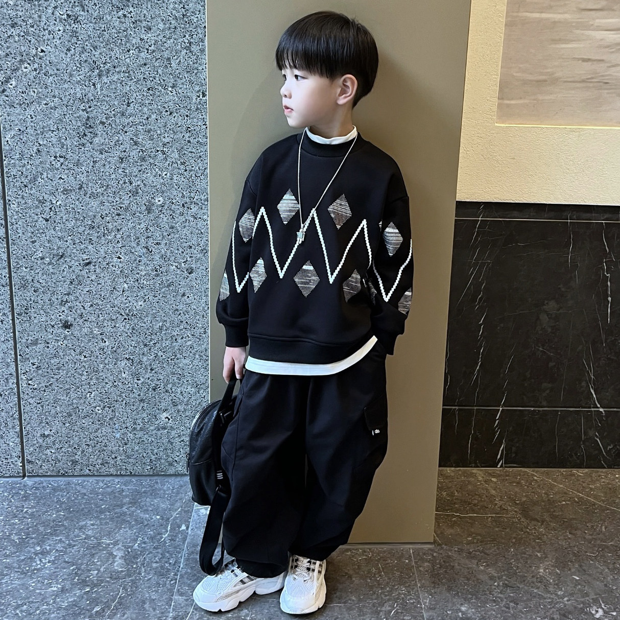 男童冬季加绒运动卫衣2025新款秋冬儿童中大童小男孩加厚保暖冬装,淘宝优惠券,粉丝福利购,淘宝优惠卷