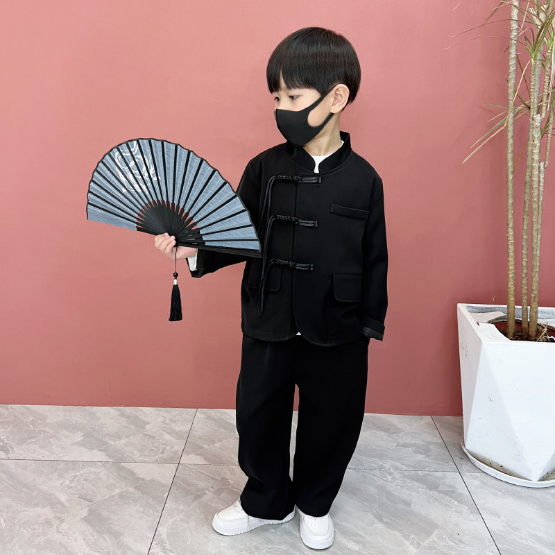 男童新中式国风春季童装套装2024新款春秋儿童中小童宝宝男孩汉服