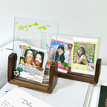 Creative Photo Frame Swing Table Acrylic Solid Wood Frame Mounting Custom Advanced Printing 6 Inch 710 Transparent Display Pendulum