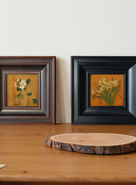 黑色中古风相框棕色挂墙画框