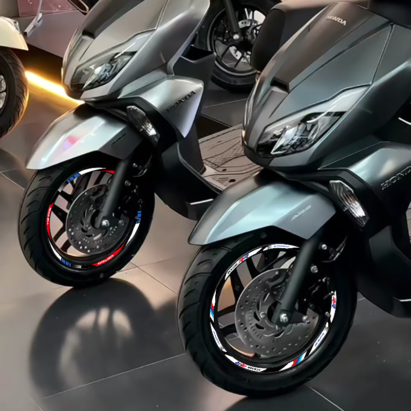 适用于五羊本田摩托车NPF125轮毂贴纸改装贴纸反光防水车胎贴花 - 图1