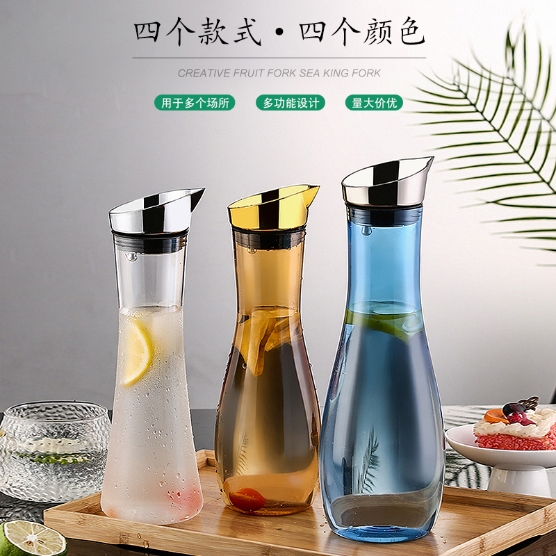 亚克力冷水壶凉水壶家用PC塑料餐厅酒吧商用果汁壶耐高温洋酒扎壶 - 图2