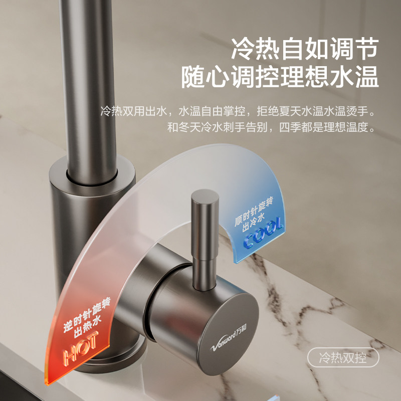 Vanward/万和洗菜盆厨房水龙头家用卫浴万向水槽龙头冷热防溅水头,淘宝优惠券,粉丝福利购,淘宝优惠卷