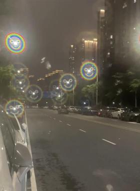 烟花衍射笑脸眼镜特效礼物时尚狂欢墨镜同款爱心灯光潮流颜值