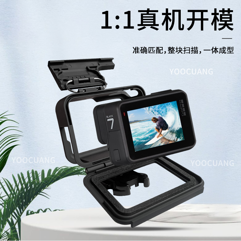 适用于GoPro7black/6/5保护壳散热边框兔笼防摔保护黑狗5/6/7边框抗震防摔运动相机配件 - 图1