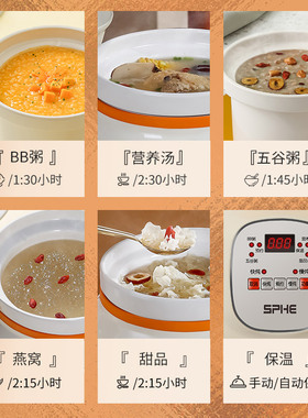 全自动家用煲汤锅陶瓷快炖锅