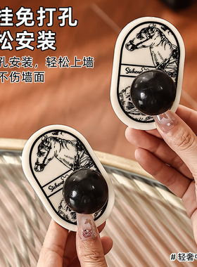 中古风挂钩免打孔门后挂衣钩壁挂