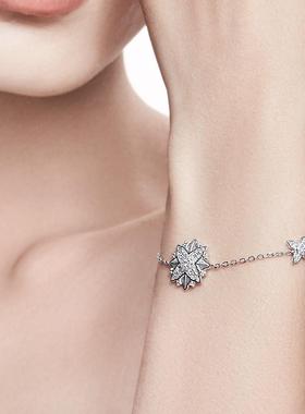 高银版手链女EGEM意境S925纯银