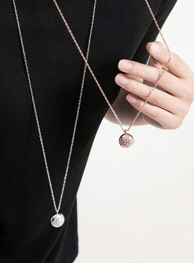 轻奢质感项链女EGEM意境S925纯银