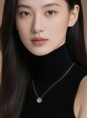 EGEM意境大叶珐琅项链女S925纯银高级感吊坠原创新中式高级小众