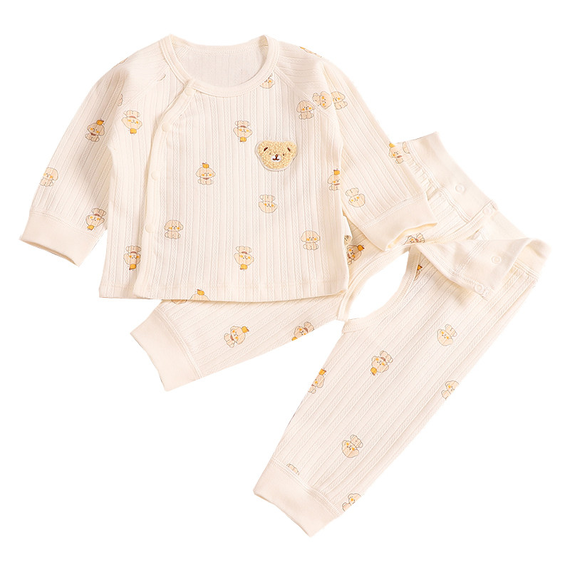 婴儿衣服儿童纯棉套装春秋无骨侧开长袖秋衣宝宝开裆裤两件套新款,淘宝优惠券,粉丝福利购,淘宝优惠卷