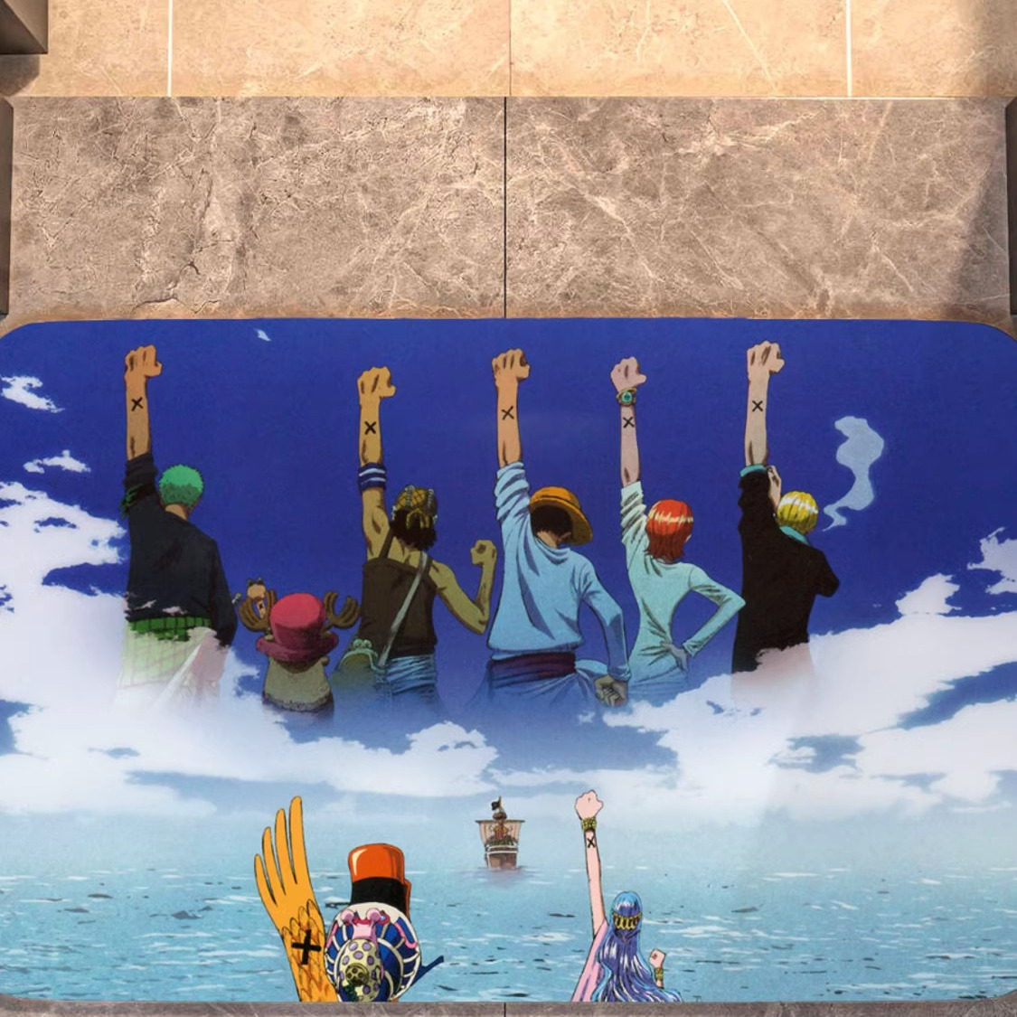 海贼王地垫入户门垫门口进门脚垫子家用玄关地毯防滑耐脏可裁剪,淘宝优惠券,粉丝福利购,淘宝优惠卷