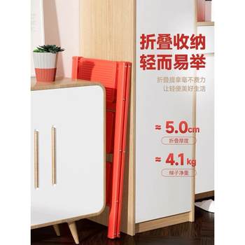 Kentair ladder housewarming ເຮືອນພັບ herringbone ladder indoor multi-functional stair stool widening ladder step by step ສີແດງ