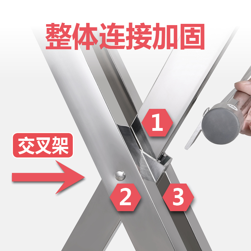 晾衣架阳台落地不锈钢可伸缩折叠晒衣杆室内晒被子神器家用凉衣架 - 图2