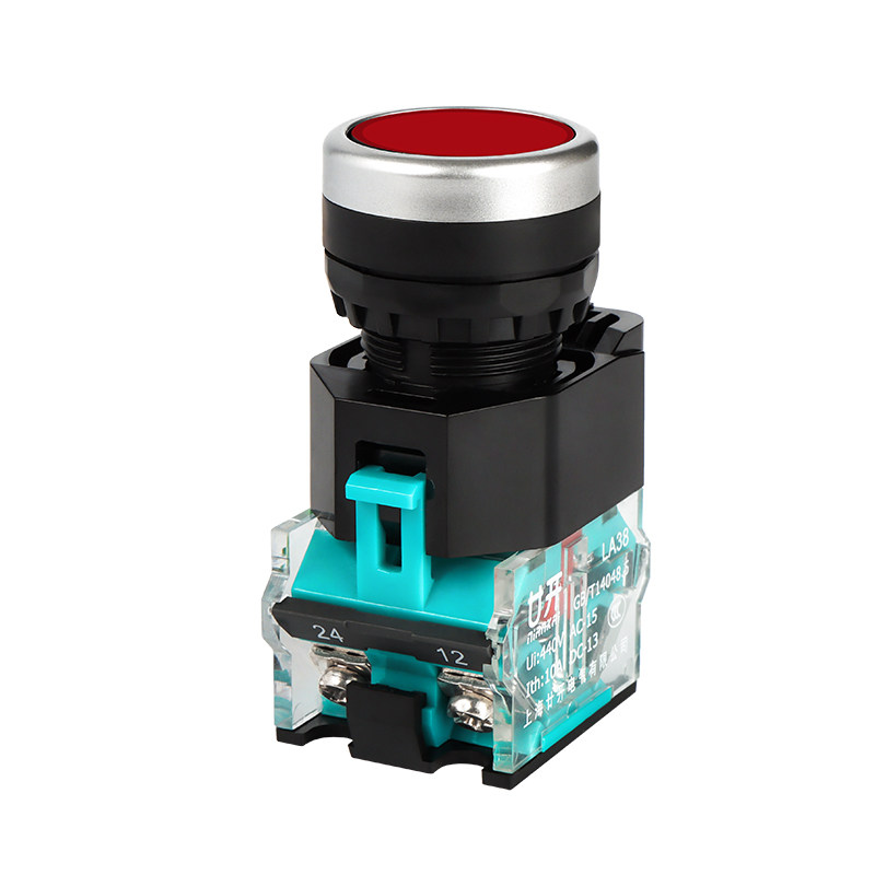 按钮开关LA38系列平头自复位自锁标识圆形控制按钮配电箱点动,淘宝优惠券,粉丝福利购,淘宝优惠卷