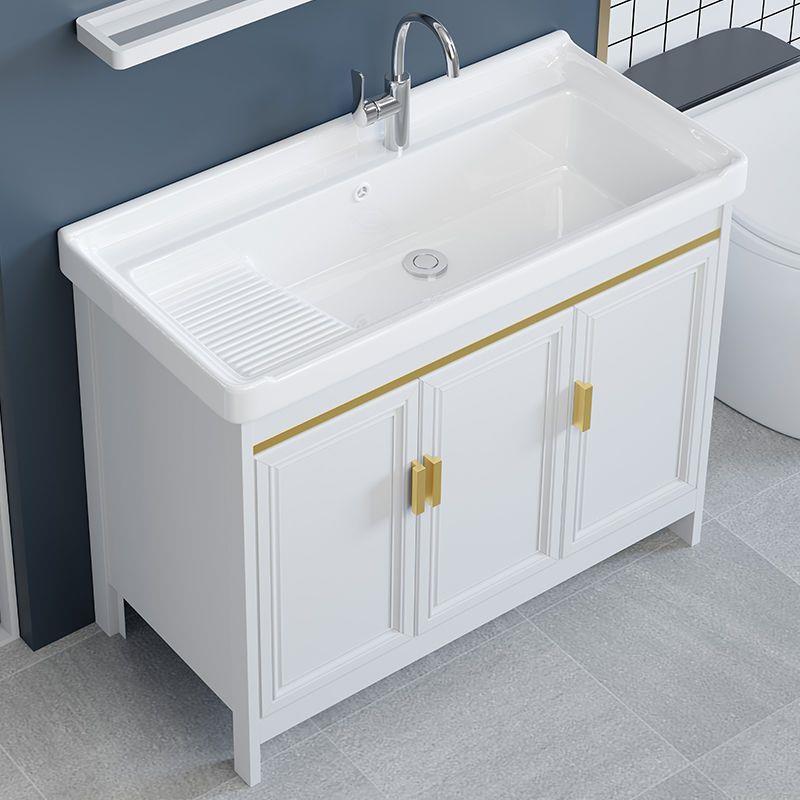 洗衣服水池一体阳台太空铝洗衣柜落地式浴室柜组合洗手洗脸台洗衣 - 图2