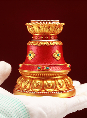 底座彩绘树脂家用莲花装饰摆件