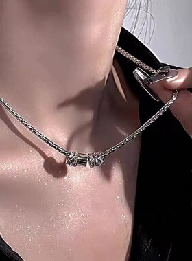 不掉色项链洗澡可戴女不掉色男款项链女生冷淡风嘻哈小众设计