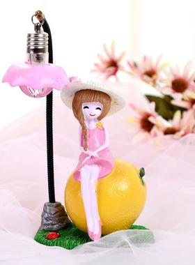 创意小夜灯水果娃娃田园家居摆件客厅酒柜卧室隔板电视柜装饰品