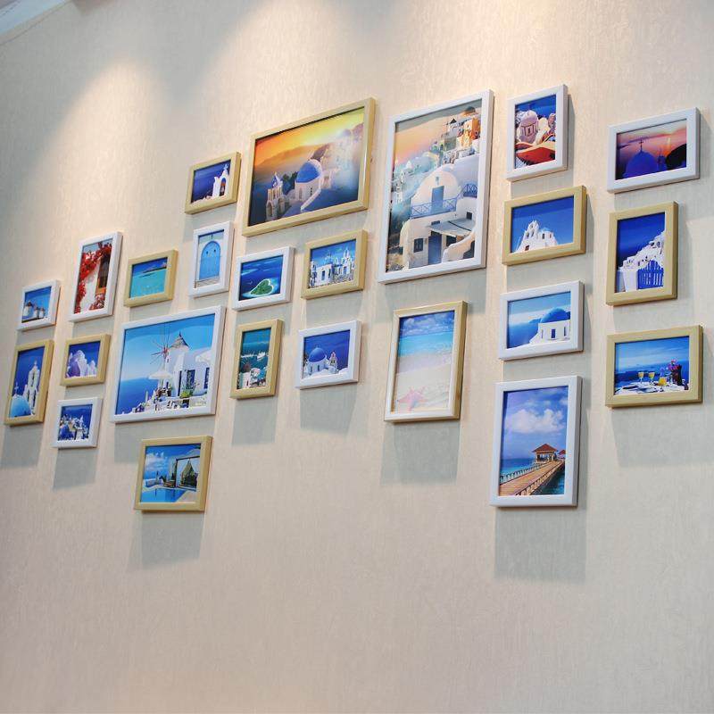 客厅卧室照片墙大墙面相框墙 地中海 复古相片墙24框挂墙相框,淘宝优惠券,粉丝福利购,淘宝优惠卷