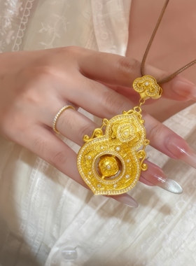 古法传承金包银葫芦吊坠