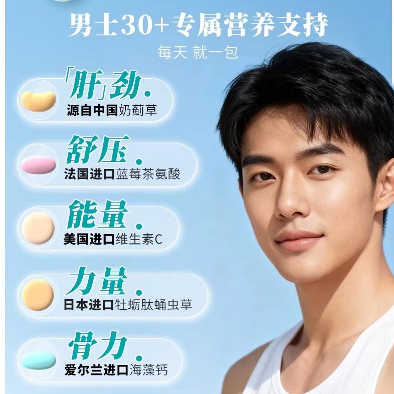 国药女性男士25-35-45岁每日综合营养包复合维生素30女维B族营养,淘宝优惠券,粉丝福利购,淘宝优惠卷