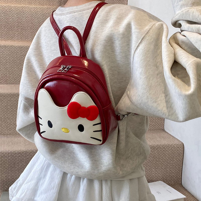 时尚可爱卡通Hellokitty迷你包包女2025新款高级感洋气百搭双肩包 - 图1
