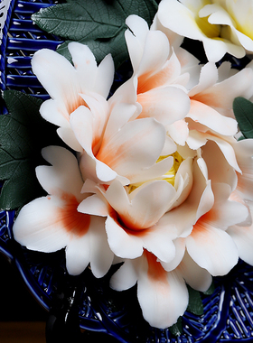 速发家方泥土陶瓷瓷花挂盘工件博古架客厅桌面东居装饰酒柜摆艺品