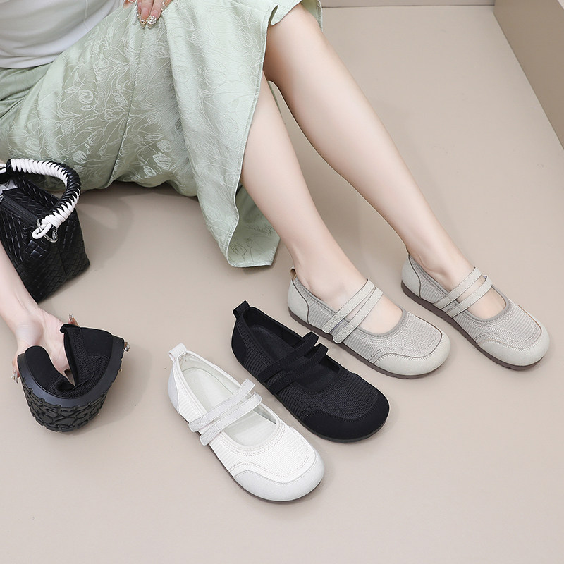 魔术贴一字带玛丽珍鞋女2025新款爆款复古时尚百搭单鞋幼师护士鞋,淘宝优惠券,粉丝福利购,淘宝优惠卷