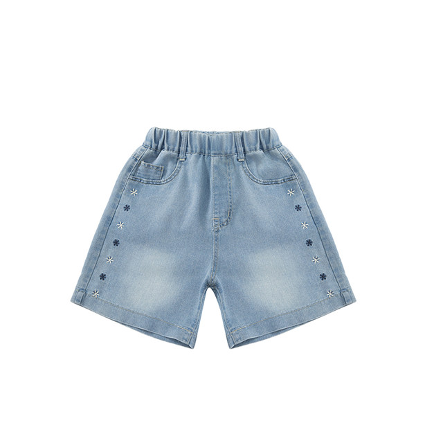ໂສ້ງຂາສັ້ນ denim ລະດູຮ້ອນຂອງເດັກຍິງ ຮູບແບບໃຫມ່ trendy