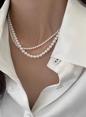 可调节fang珍常规链女全珍珠项链