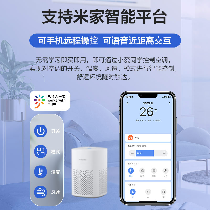 中弘P15中央空调智能控制面板适用米家APP网关液晶温控器远程 - 图2