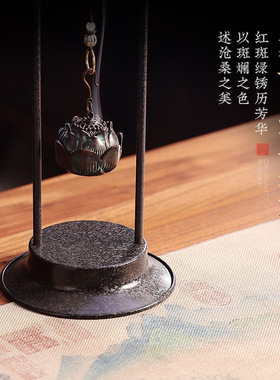 仿古国风莲花金属香薰炉