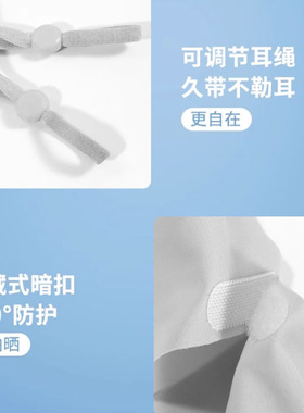 儿童防晒面罩护颈2025新款可掀开喝水防紫外线3-12岁宝宝冰丝口罩