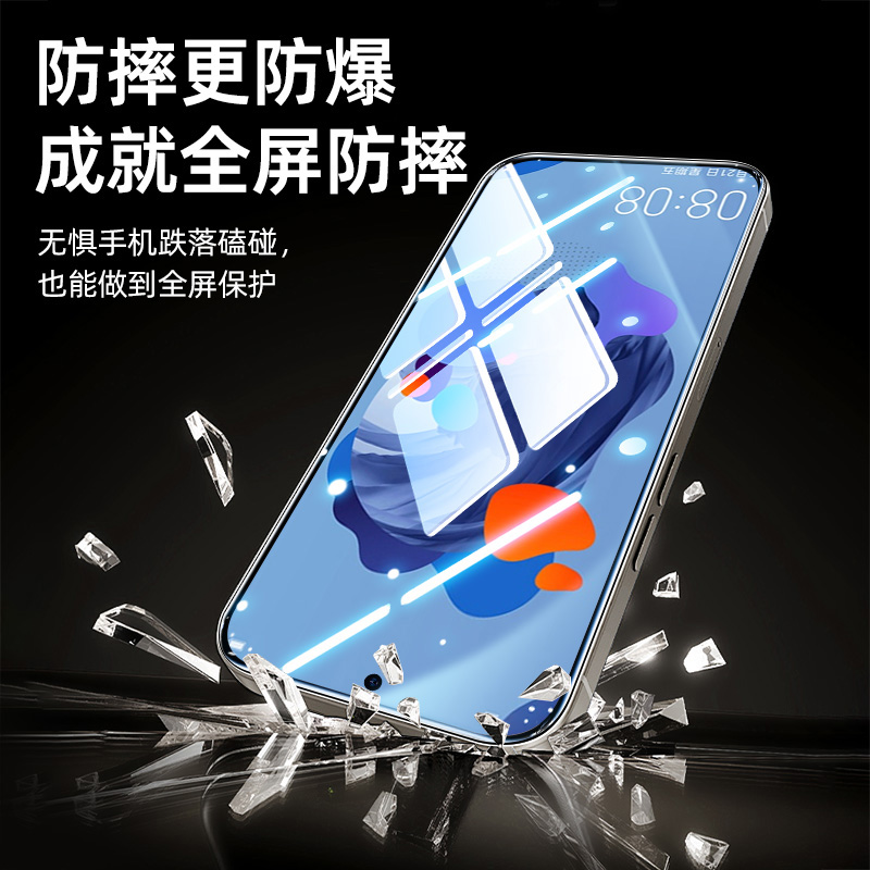 适用华为nova5i钢化膜全屏覆盖超高清防爆电镀加厚升级华为NOVA5i手机膜防摔护眼无白边GLK-AL00抗指纹保护膜