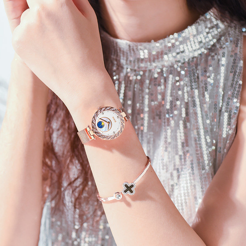 DOM腕表 坚守139道工序 轻奢满钻石英女表G-1361 Y9