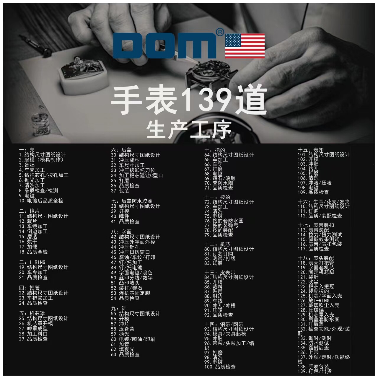 【女神节礼物】DOM腕表 坚守139道工序 轻奢满钻石英女表G-1361 L