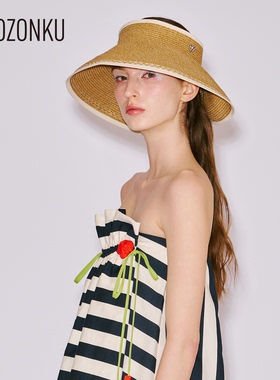 YAOZONKU姚宗谷设计师款26春夏空顶可折叠宽檐遮阳大帽檐夏季草帽