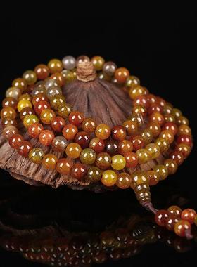 新型手串天然108颗手串手链龙纹玛瑙石男女情侣款多规格饰品