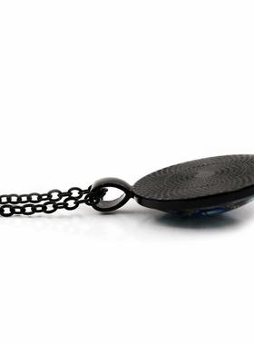 新款DJ鼓手架子鼓时光宝石吊坠项链女跨境欧美热销复古毛衣链饰品