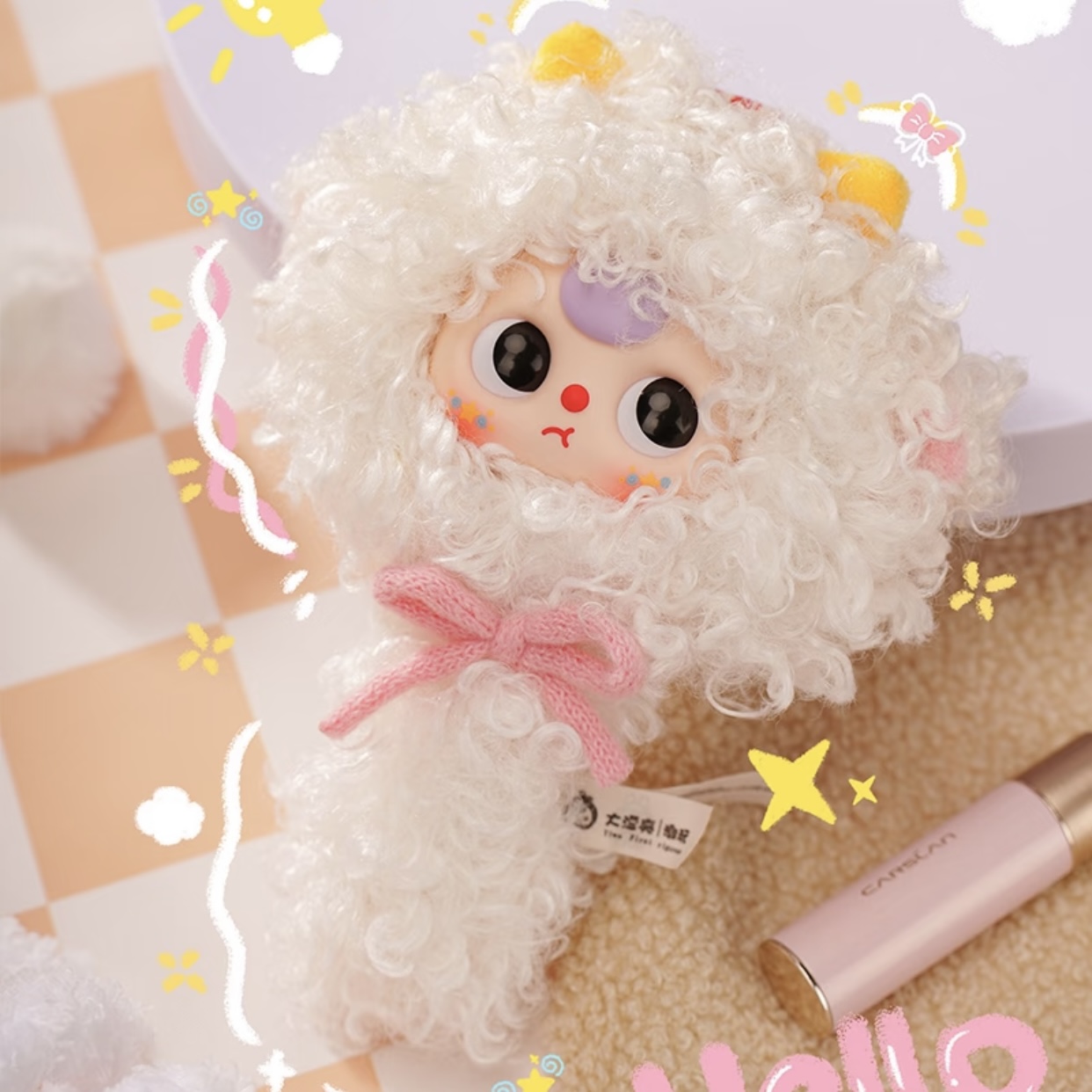 新品Baby three娃三岁魔镜二代手持镜化妆镜毛绒盲盒挂件潮玩礼物 - 图2