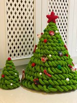 Creative handmade knitting Christmas tree hair line diy material bags hooked up to Christmas Day gifts to men and women friends