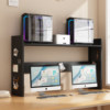 Desktop double-layer metal perforated board host storage rack