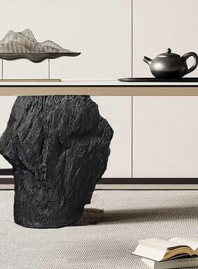 玻璃钢定制仿真石桌脚石摆件